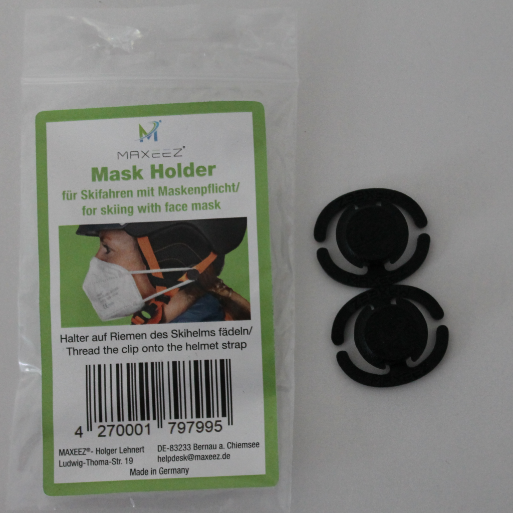Maskenhalterung-Verpackung mit Inhalt