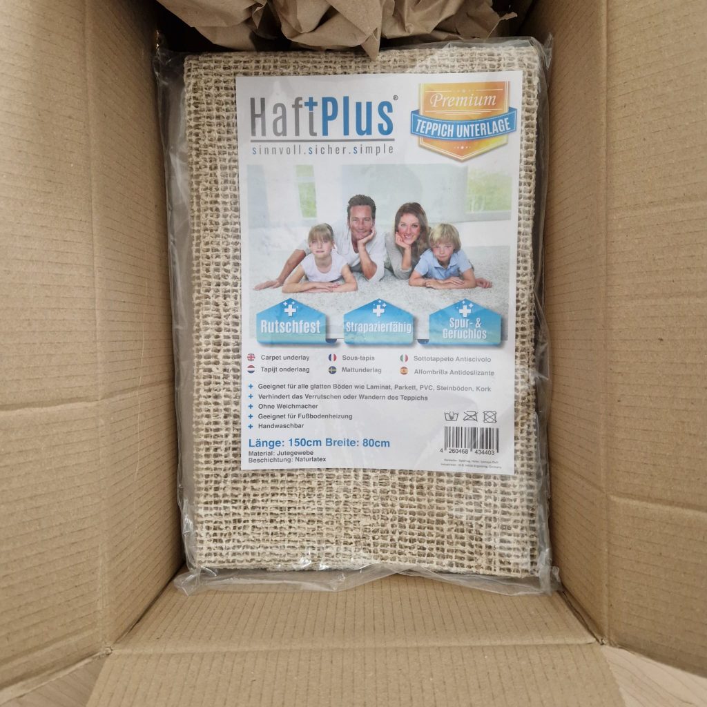 Teppichunterlage "EcoPure" Verpackung